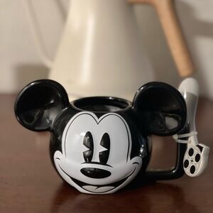 Disney Black and White Mug with Spoon